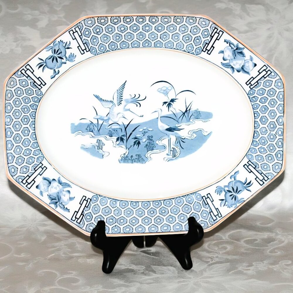 Blue And White Johnson Bros Geneva Serving Platter | Vintage Geneva Patter